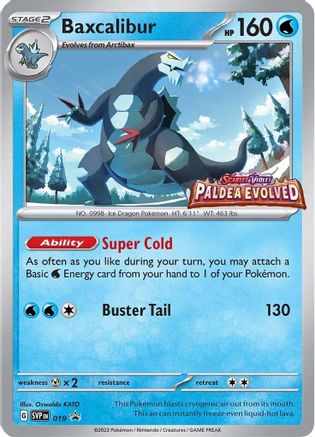 Baxcalibur (Prerelease) 019  - Holofoil SV Scarlet & Violet Promo Cards - Promo