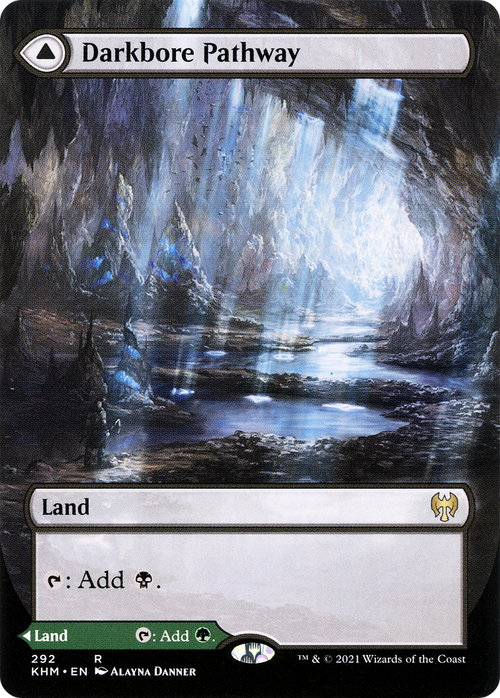 Darkbore Pathway (Borderless) (KHM-292) - Kaldheim: (Showcase) (Borderless)