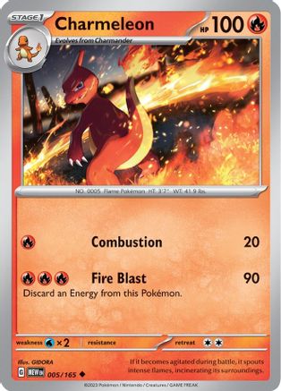 Charmeleon 005/165  SV Scarlet & Violet 151 - Uncommon
