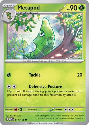 Metapod 011  - Reverse Holofoil SV Scarlet & Violet 151 - Common