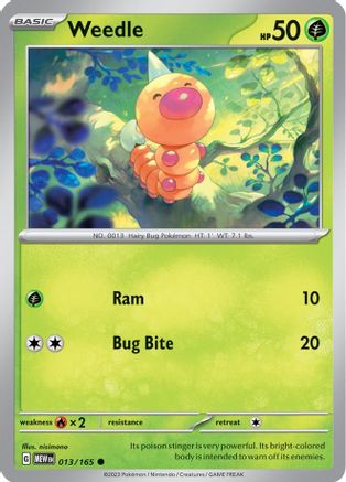 Weedle 013  SV Scarlet & Violet 151 - Common