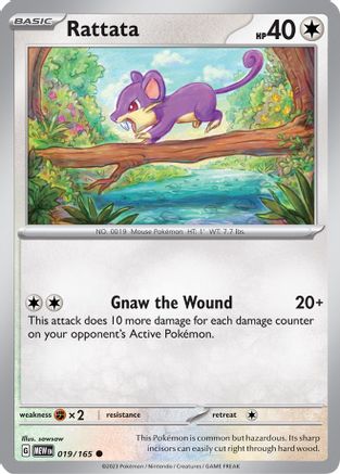 Rattata 019  - Reverse Holofoil SV Scarlet & Violet 151 - Common