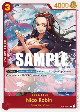 Nico Robin (Store Championship 2023 Participation Pack Vol.1) (OP01-017) - One Piece Promotion Cards Foil