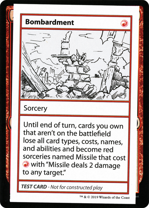 Bombardment (No PW Symbol) (CMB1-053) - Mystery Booster Playtest Cards 2021