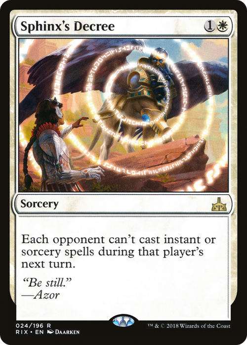 Sphinx's Decree (RIX-024) - Rivals of Ixalan Foil
