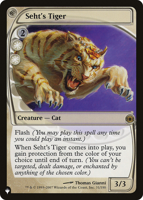 Seht's Tiger (LIST-31/180) - The List