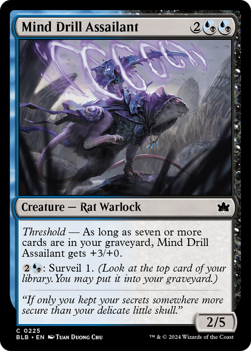 Mind Drill Assailant (BLB-225) - Bloomburrow Foil