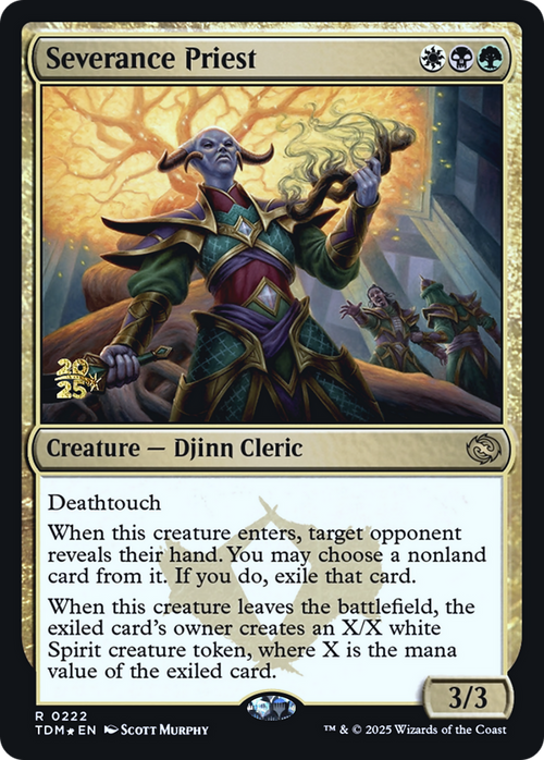 Severance Priest (PRE-222S) - Prerelease Cards Foil