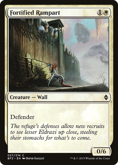 Fortified Rampart (BFZ-027) - Battle for Zendikar
