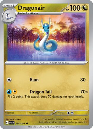 Dragonair 158  SV03 Obsidian Flames - Uncommon