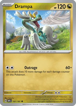 Drampa 161  SV03 Obsidian Flames - Uncommon