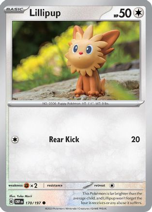 Lillipup 170  - Reverse Holofoil SV03 Obsidian Flames - Common