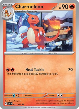 Charmeleon 027  SV03 Obsidian Flames - Uncommon