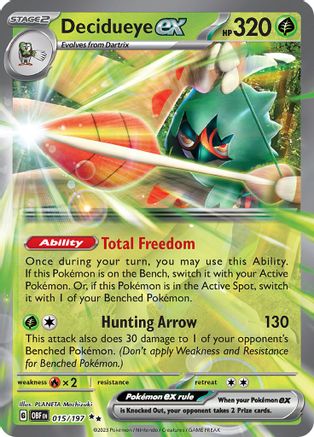 Decidueye ex 015  - Holofoil SV03 Obsidian Flames - Double Rare