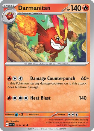 Darmanitan 035  SV03 Obsidian Flames - Uncommon