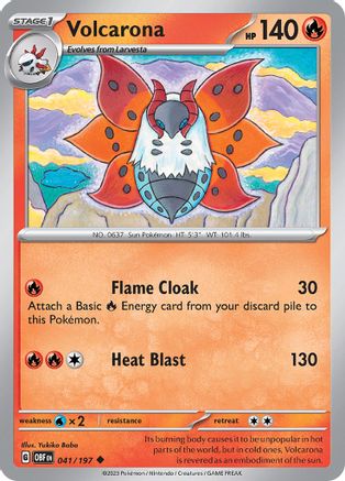 Volcarona 041  - Reverse Holofoil SV03 Obsidian Flames - Uncommon