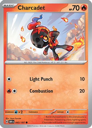 Charcadet 043  SV03 Obsidian Flames - Common