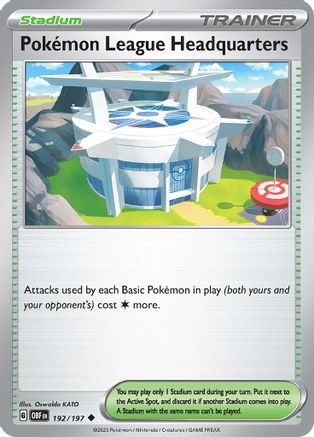 Pokemon League Headquarters 192  SV03 Obsidian Flames - Uncommon