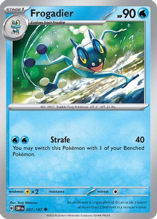 Frogadier 057  - Reverse Holofoil SV03 Obsidian Flames - Uncommon