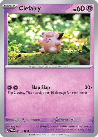 Clefairy 081  SV03 Obsidian Flames - Common