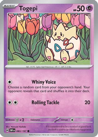 Togepi 083  SV03 Obsidian Flames - Common
