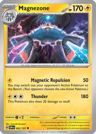 Magnezone 065  - Reverse Holofoil SV03 Obsidian Flames - Uncommon