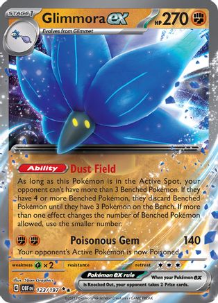 Glimmora ex 123  - Holofoil SV03 Obsidian Flames - Double Rare