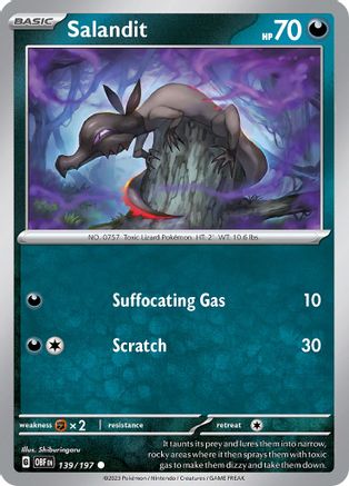 Salandit 139  SV03 Obsidian Flames - Common