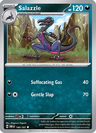 Salazzle 140  SV03 Obsidian Flames - Uncommon