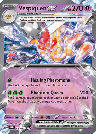 Vespiquen ex 096  - Holofoil SV03 Obsidian Flames - Double Rare