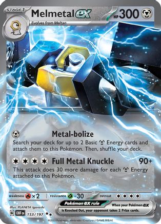 Melmetal ex 153  - Holofoil SV03 Obsidian Flames - Double Rare