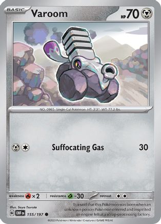 Varoom 155/197  - Reverse Holofoil SV03 Obsidian Flames - Common