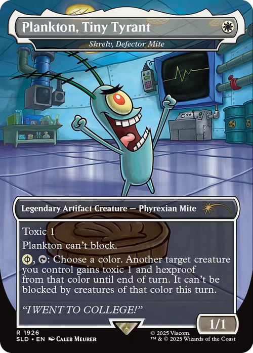 Plankton, Tiny Tyrant - Skrelv, Defector Mite (SLD-1926) - Secret Lair Drop / Plankton, Tiny Tyrant (Borderless)