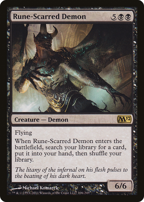 Rune-Scarred Demon (M12-106) - Magic 2012 Foil