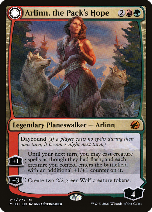 Arlinn, the Pack's Hope (MID-211) - Innistrad: Midnight Hunt: (Double Faced Transform)