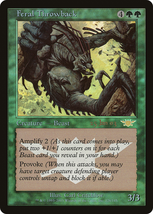 Feral Throwback (PRE-126) - Legions Promos Foil