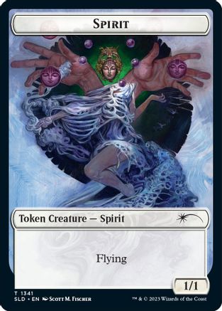 Spirit (SLD) // Ajani's Pridemate Double-sided Token (SLD-1341 // 1) - Secret Lair Drop Series