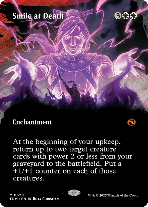 Smile at Death (Borderless) (TDM-329) - Tarkir: Dragonstorm: (Showcase, enchantment)