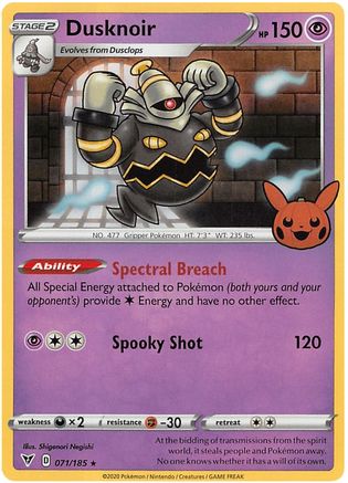 Dusknoir 071  - Holofoil Trick or Trade BOOster Bundle 2023 - Holo Rare