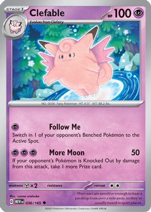Clefable 036  SV Scarlet & Violet 151 - Uncommon