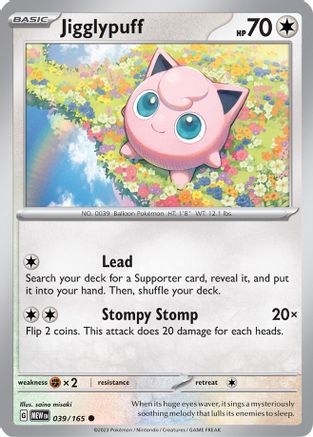 Jigglypuff 039  - Reverse Holofoil SV Scarlet & Violet 151 - Common