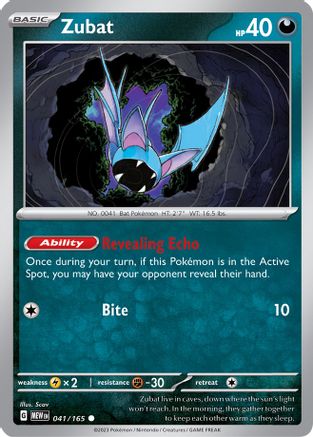 Zubat 041  SV Scarlet & Violet 151 - Common