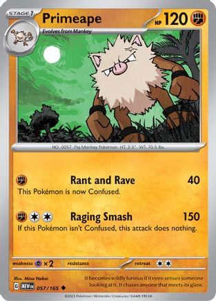 Primeape 057  SV Scarlet & Violet 151 - Uncommon