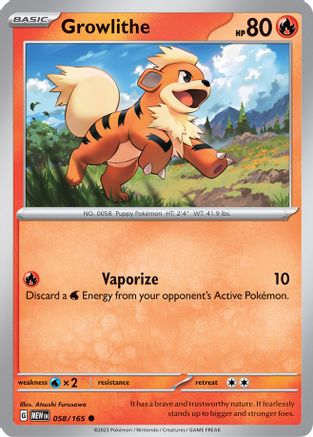 Growlithe 058  SV Scarlet & Violet 151 - Common