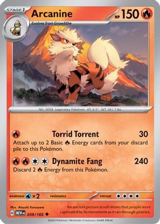 Arcanine 059  SV Scarlet & Violet 151 - Uncommon