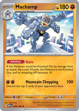 Machamp 068  - Holofoil SV Scarlet & Violet 151 - Rare