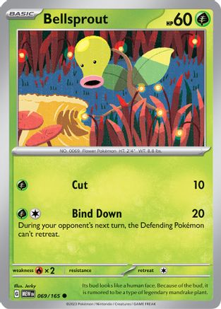 Bellsprout 069  - Reverse Holofoil SV Scarlet & Violet 151 - Common