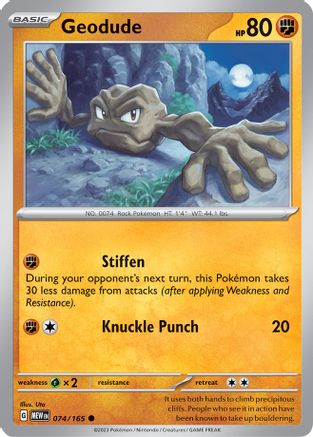 Geodude 074  SV Scarlet & Violet 151 - Common