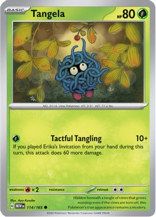 Tangela 114/165  - Reverse Holofoil SV Scarlet & Violet 151 - Common