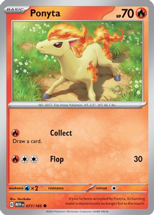 Ponyta 077  - Reverse Holofoil SV Scarlet & Violet 151 - Common
